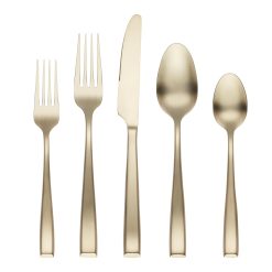 Lenox Everyday Flatware Samira Champagne Satin 20-Piece Flatware Set