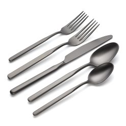 Alternative view of Lenox Everyday Flatware Mercer Gunmetal 5-Piece Place Setting