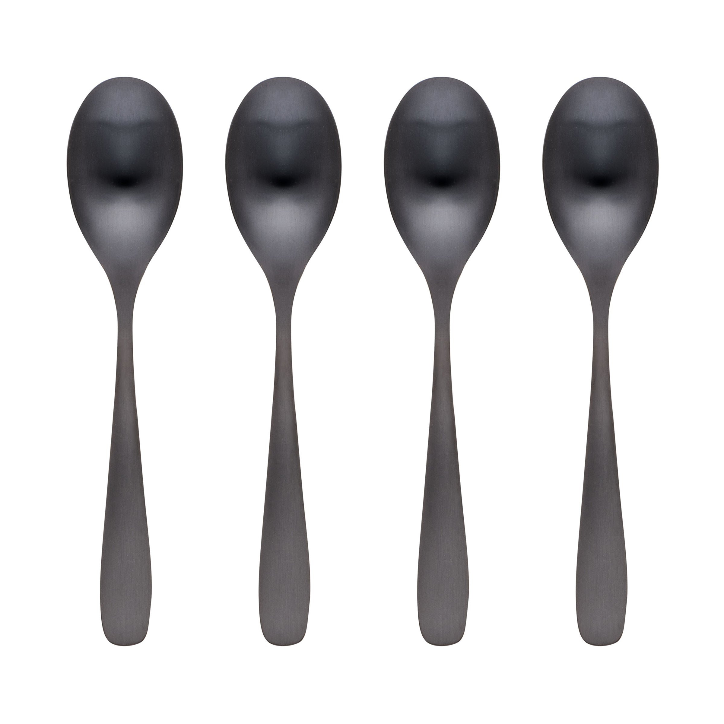 Lenox Everyday Flatware Eliana Black Satin Dinner Spoons, Set of 4
