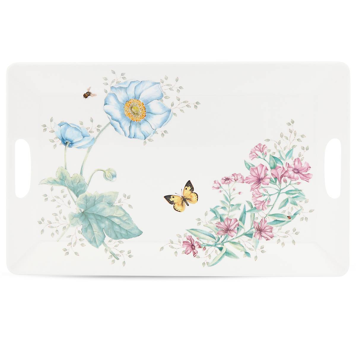 Lenox Everyday Flatware Butterfly Meadow Melamine Handled Tray - Image 5