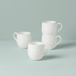 Lenox Everyday Flatware Wicker Creek Mugs, Set of 4