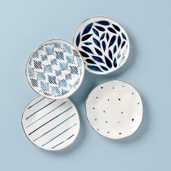 Lenox Everyday Flatware Blue Bay Tidbit Plates, Set of 4