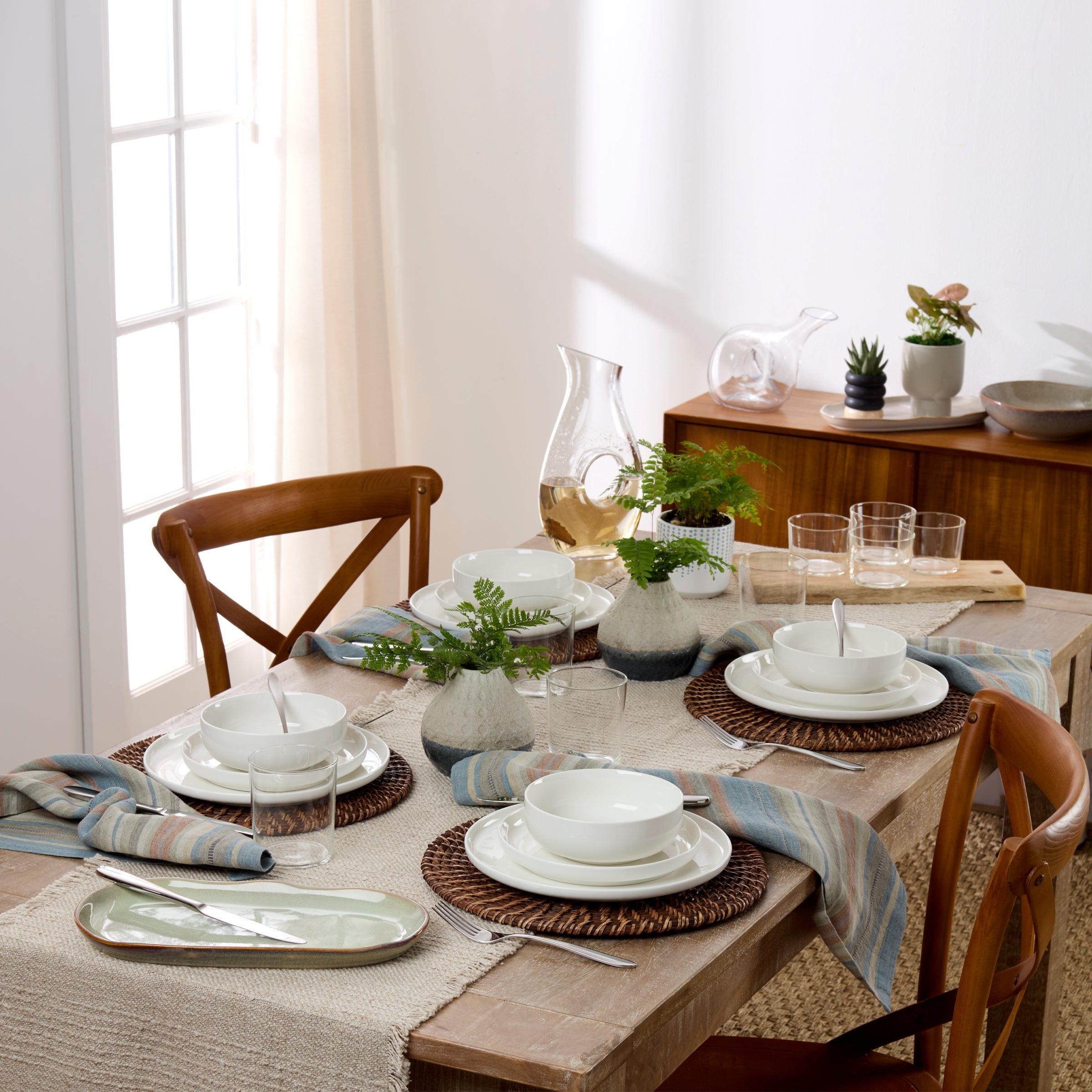 Lenox Everyday Flatware 24 Seven White 24-Piece Dinnerware Set - Image 4