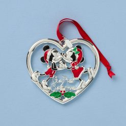 Lenox Everyday Flatware 2026 Our 1st Christmas Mickey & Minnie Mouse Metal Ornament