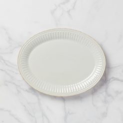 Lenox Everyday Flatware French Perle Groove White Platter