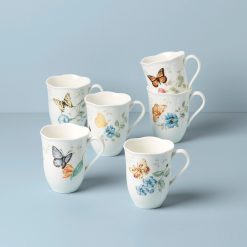 Lenox Everyday Flatware Butterfly Meadow Mugs, Set of 6