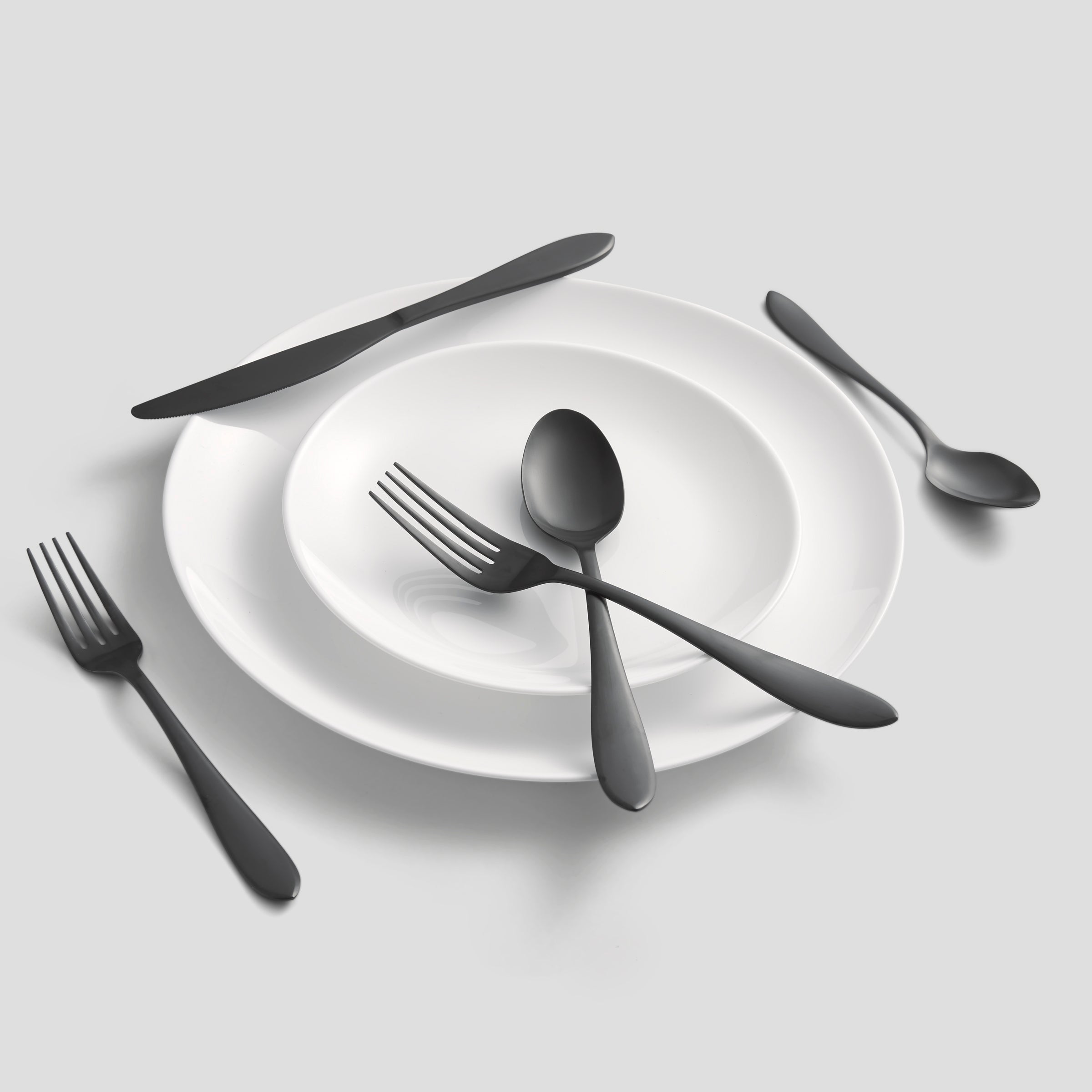 Lenox Everyday Flatware Delia Black Satin 20-Piece Flatware Set - Image 2