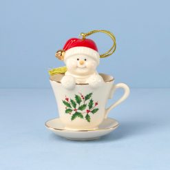Lenox Everyday Flatware Coffee Tea & Me Snowman Ornament