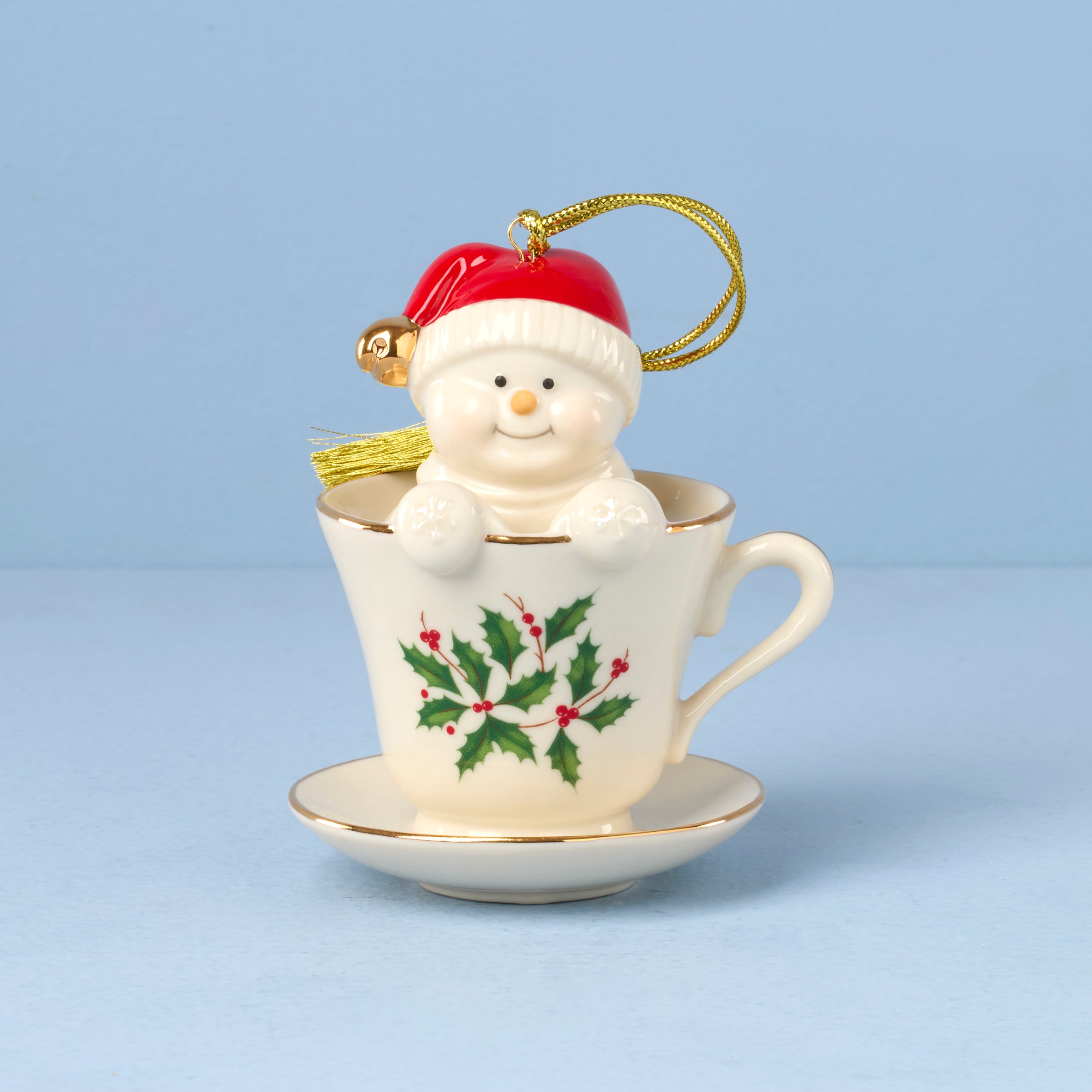 Lenox Everyday Flatware Coffee Tea & Me Snowman Ornament