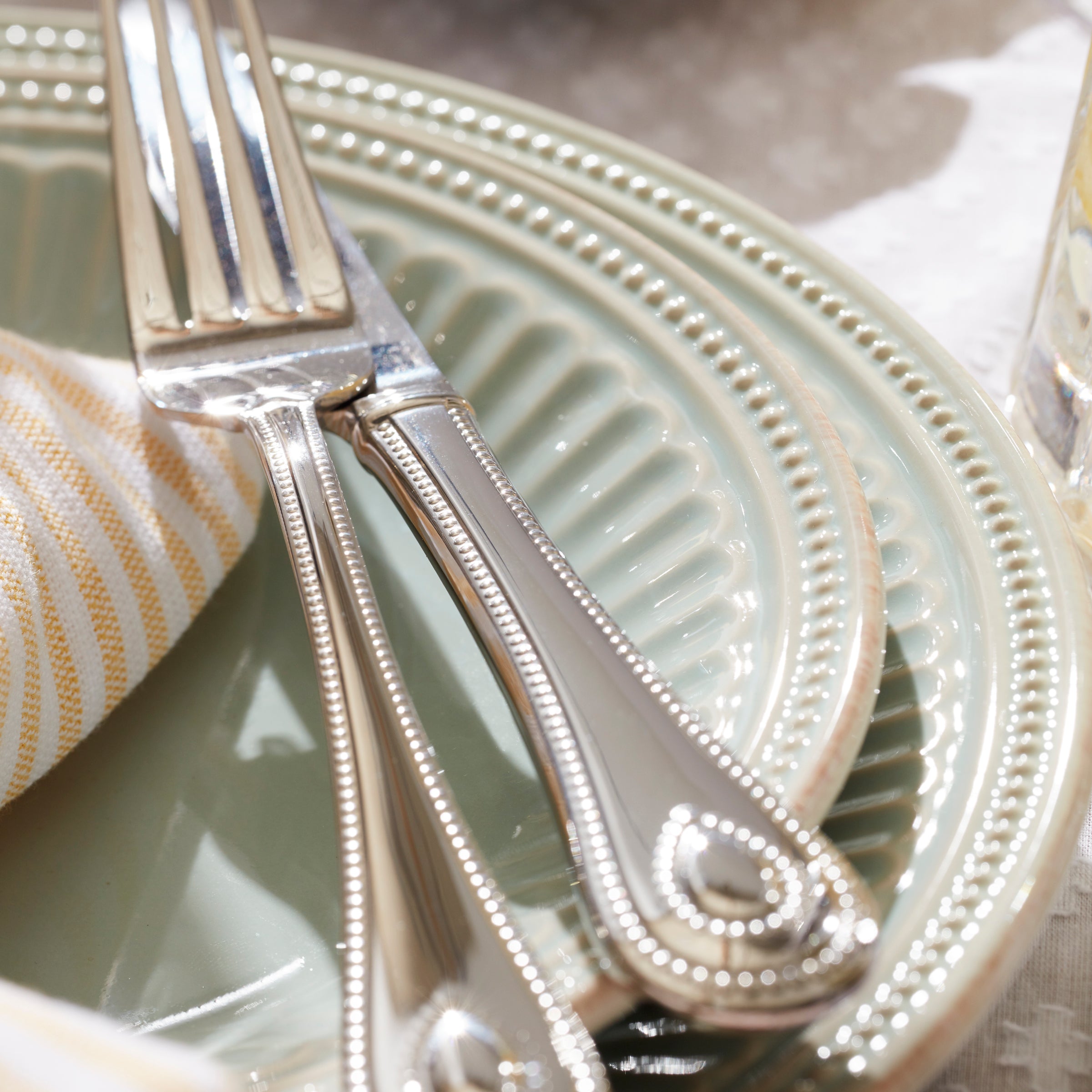 Lenox Everyday Flatware French Perle Dinner Forks, Set of 4 - Image 2