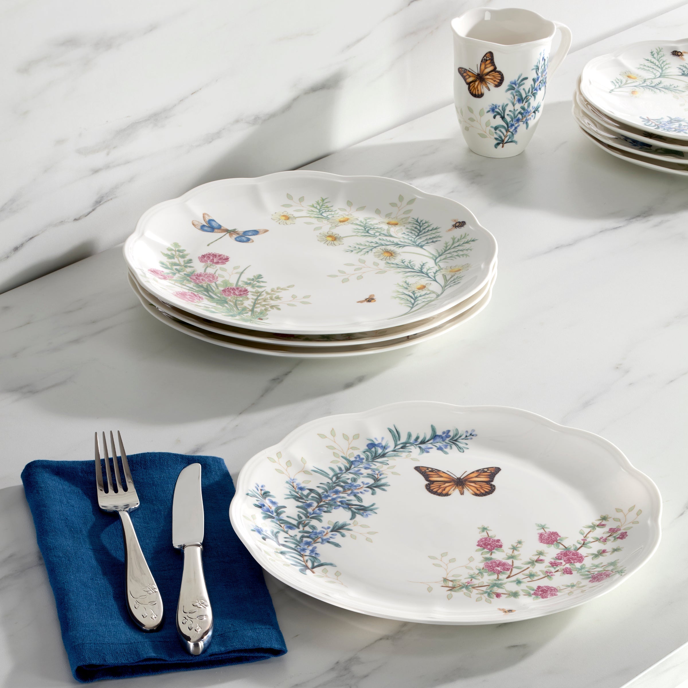 Lenox Everyday Flatware Butterfly Meadow Herbs Dinner Plates, Set of 4 - Image 7