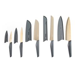 Lenox Everyday Flatware 10-Piece Cutlery Set in Grey and Champagne