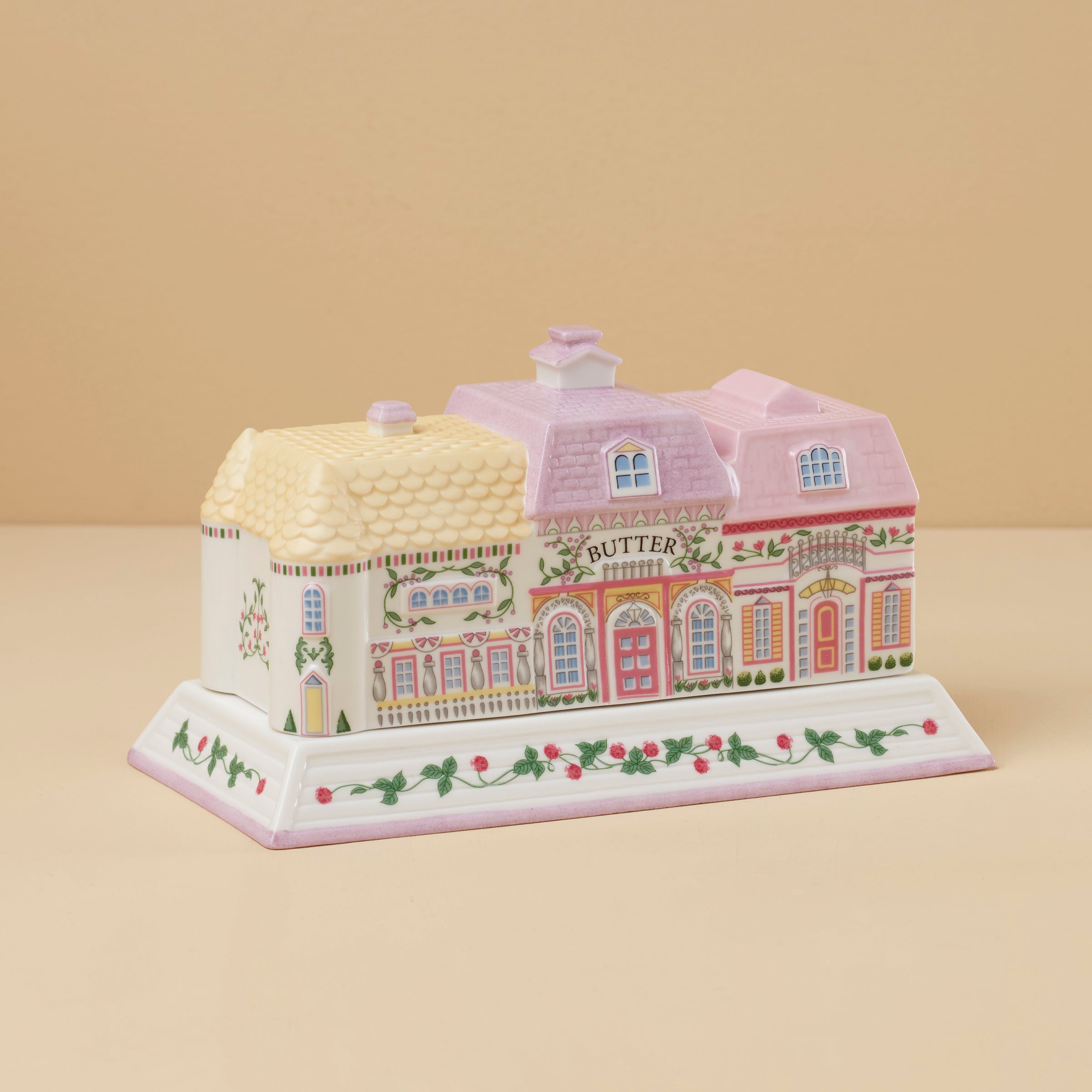 Lenox Everyday Flatware Lenox Spice Village Covered Butter Dish