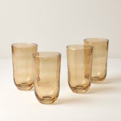 Lenox Everyday Flatware Homespun Amber Tall Tumbler - Set Of 4