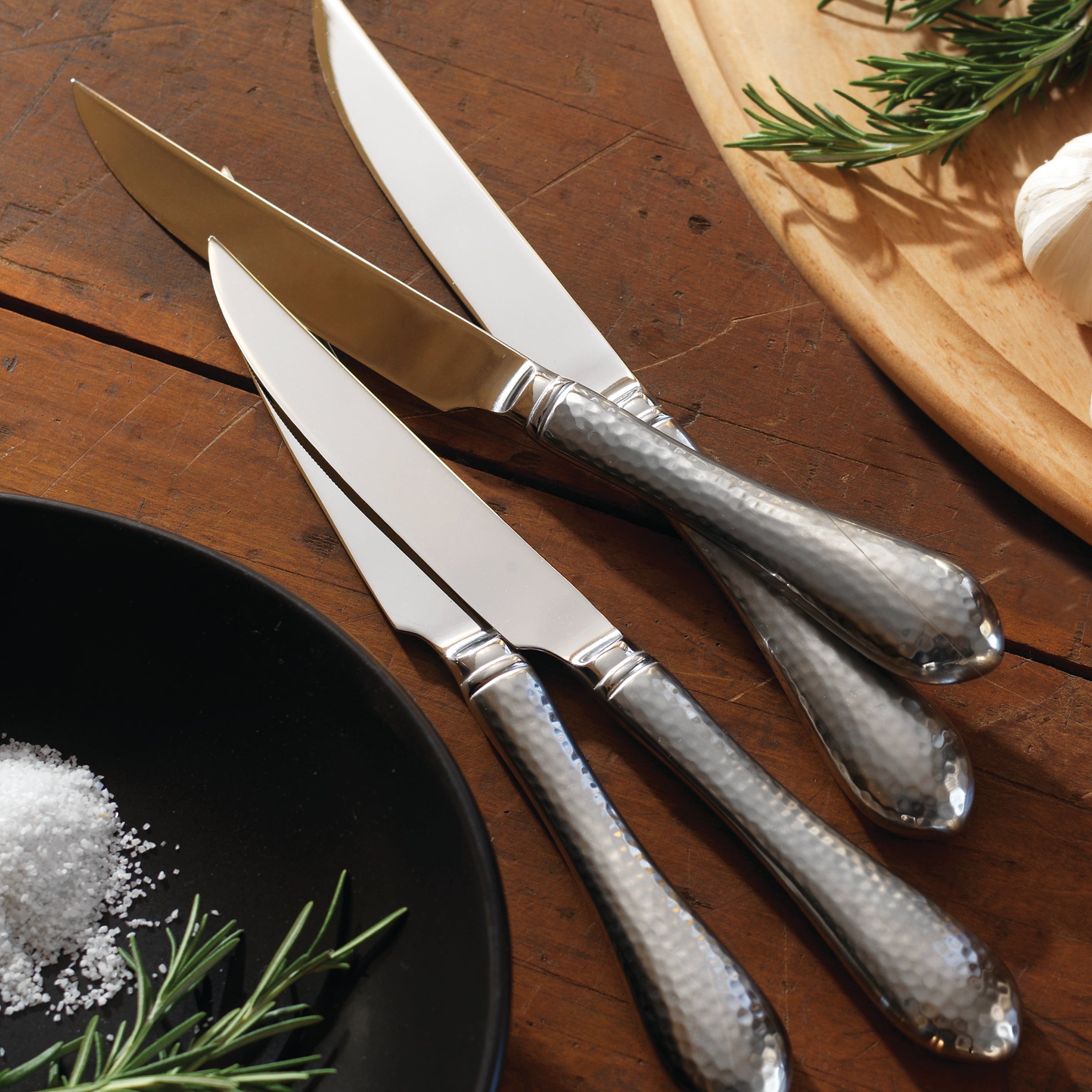 Lenox Everyday Flatware Hammered Antique Steak Knives, Set of 4 - Image 2