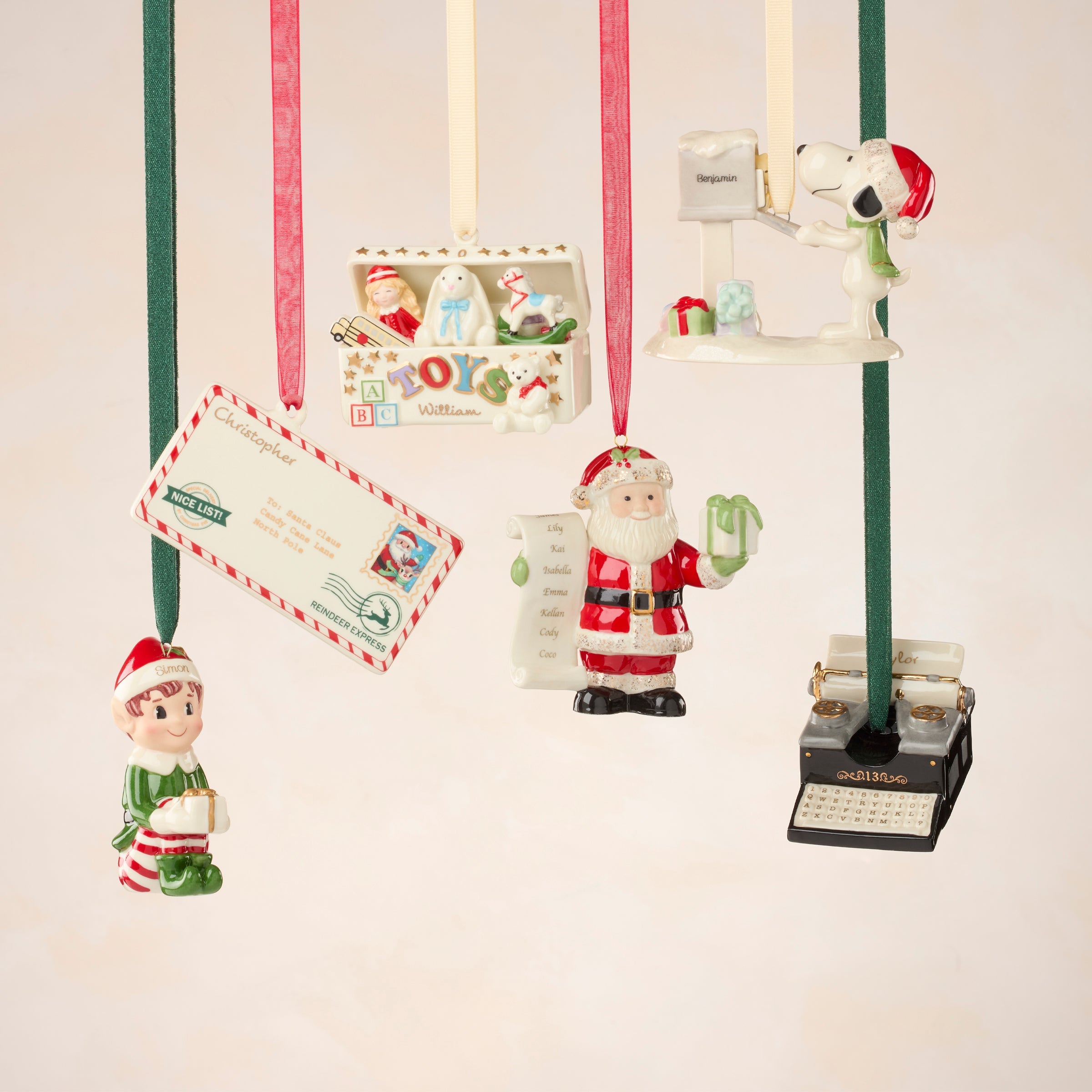 Lenox Everyday Flatware Personalized Letters to Santa Ornament - Image 4