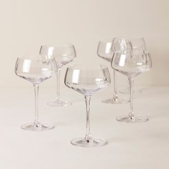 Lenox Everyday Flatware Tuscany Classics Angled Optic Coupe Glasses, Set of 6