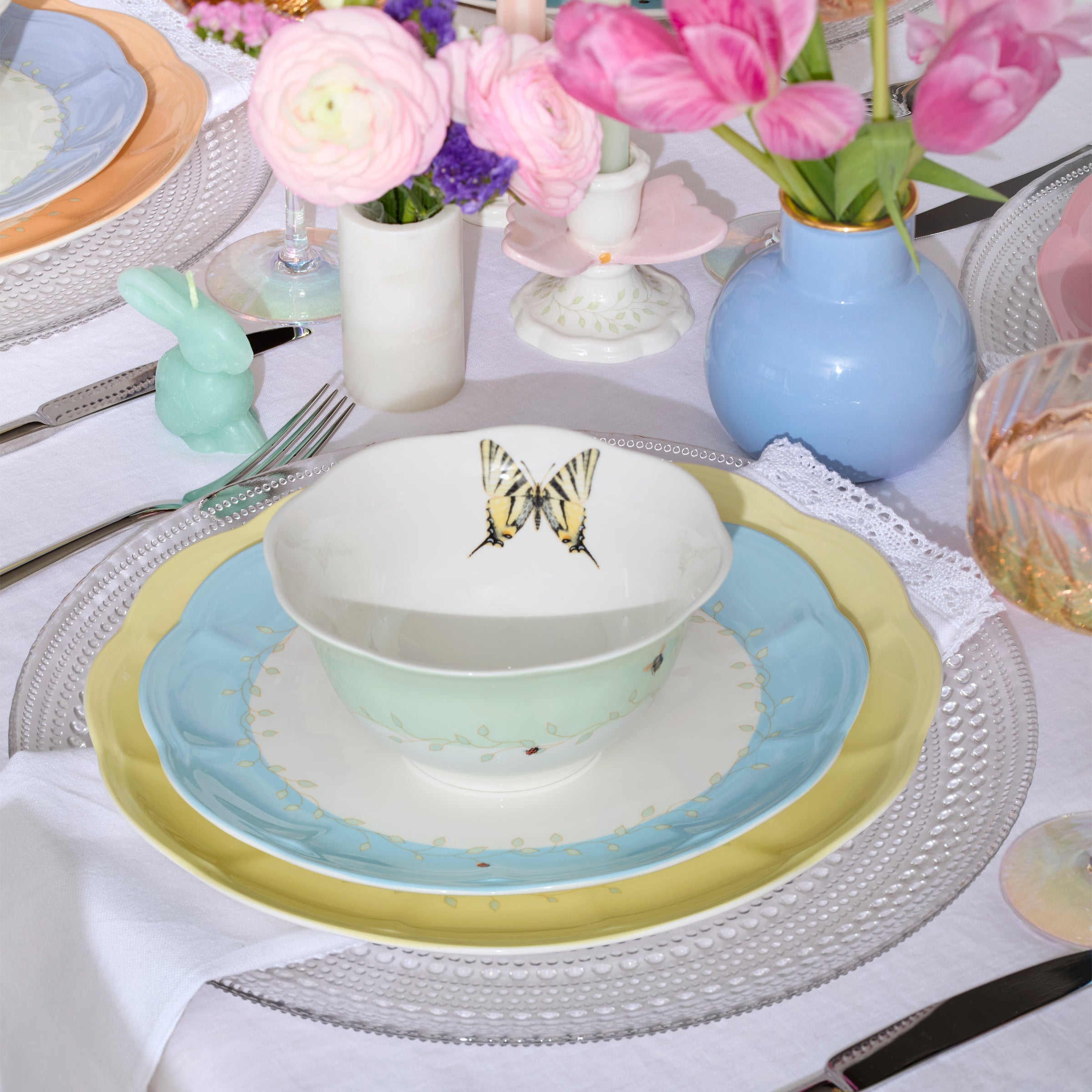 Lenox Everyday Flatware Butterfly Meadow Colors 4-Piece Dessert Bowl Set - Image 5