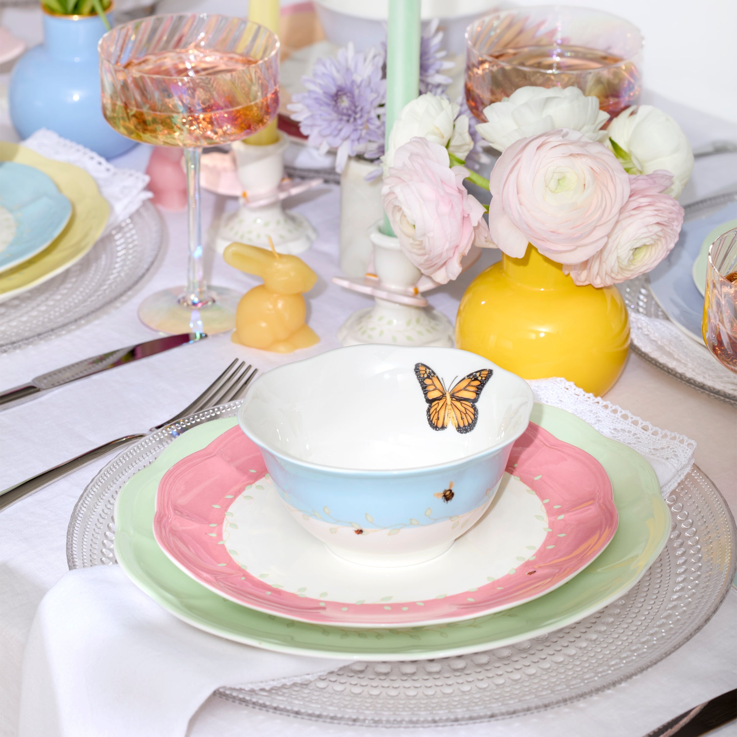 Lenox Everyday Flatware Butterfly Meadow Colors 4-Piece Dessert Bowl Set - Image 3