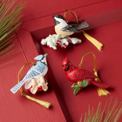 Alternative view of Lenox Everyday Flatware Winter Birds Ornaments, Set of 3