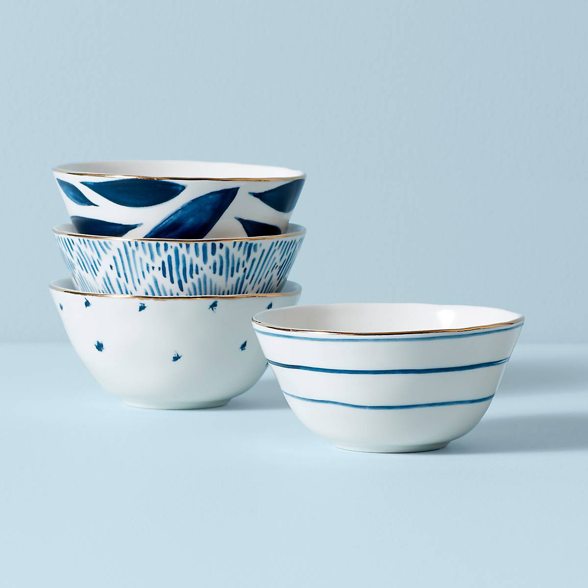 Lenox Everyday Flatware Blue Bay Dessert Bowls, Set of 4