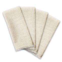 Alternative view of Lenox Everyday Flatware French Perle Natural 19x19 Napkins, Set of 4