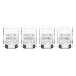 Lenox Everyday Flatware Sloane Crystal Double Old Fashion Glasses, Set of 4