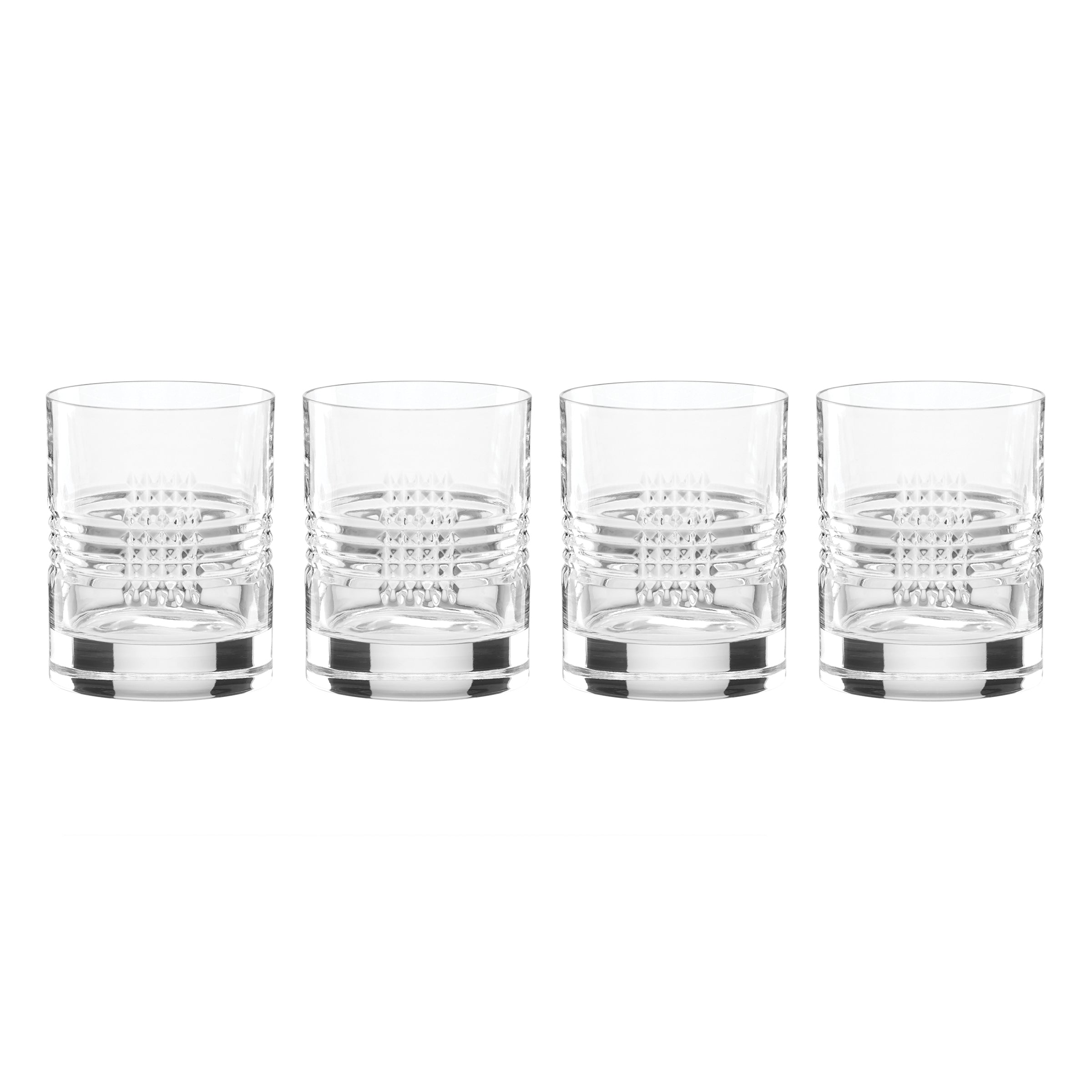 Lenox Everyday Flatware Sloane Crystal Double Old Fashion Glasses, Set of 4