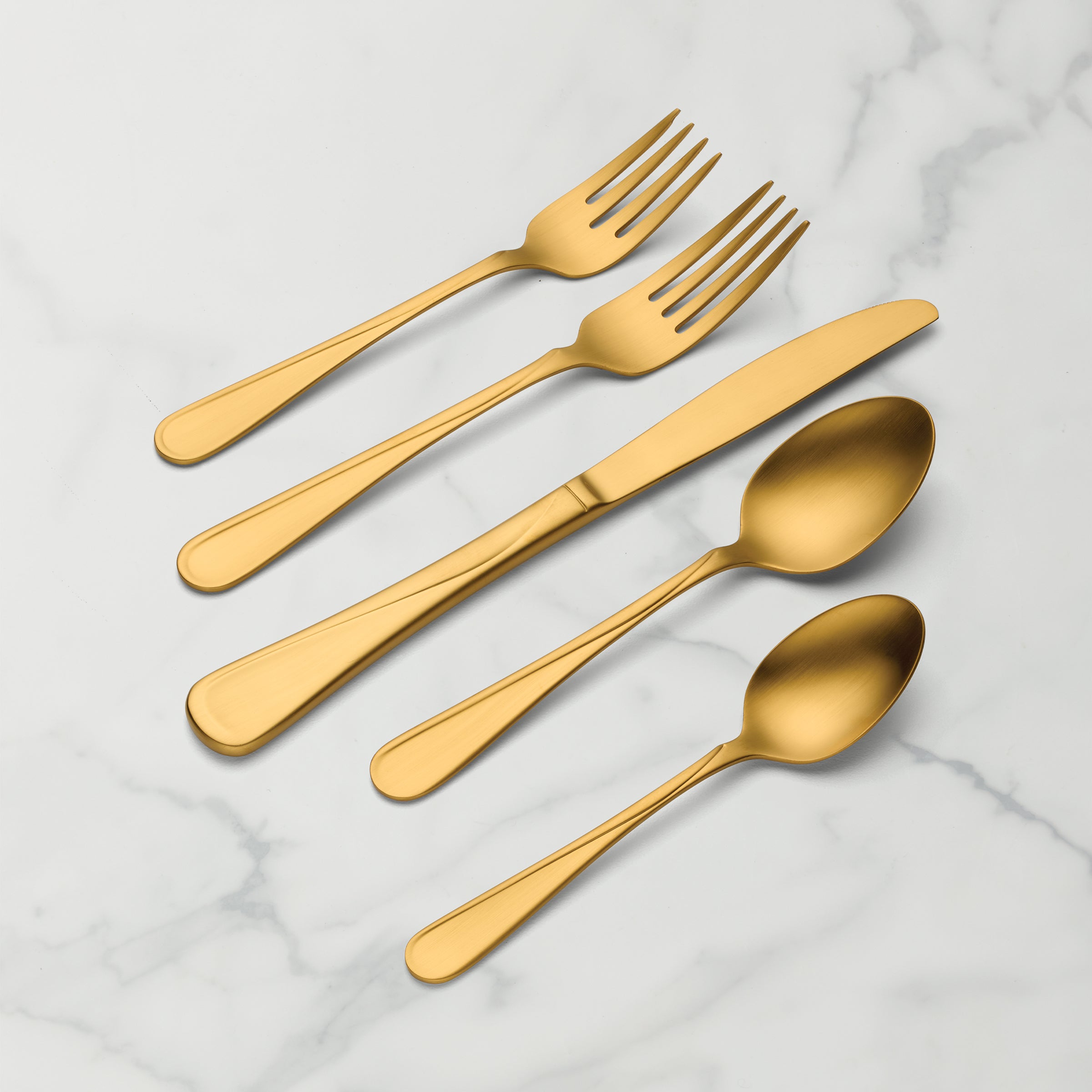 Lenox Everyday Flatware Flight Gold Satin 20-Piece Flatware Set