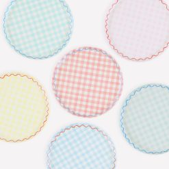 Lenox Everyday Flatware Gingham Reusable Small Plates, Set of 6