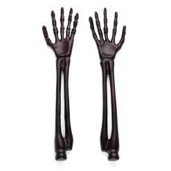 Lenox Everyday Flatware Vintro Halloween Skeleton Black Satin 2-Piece Salad Servers