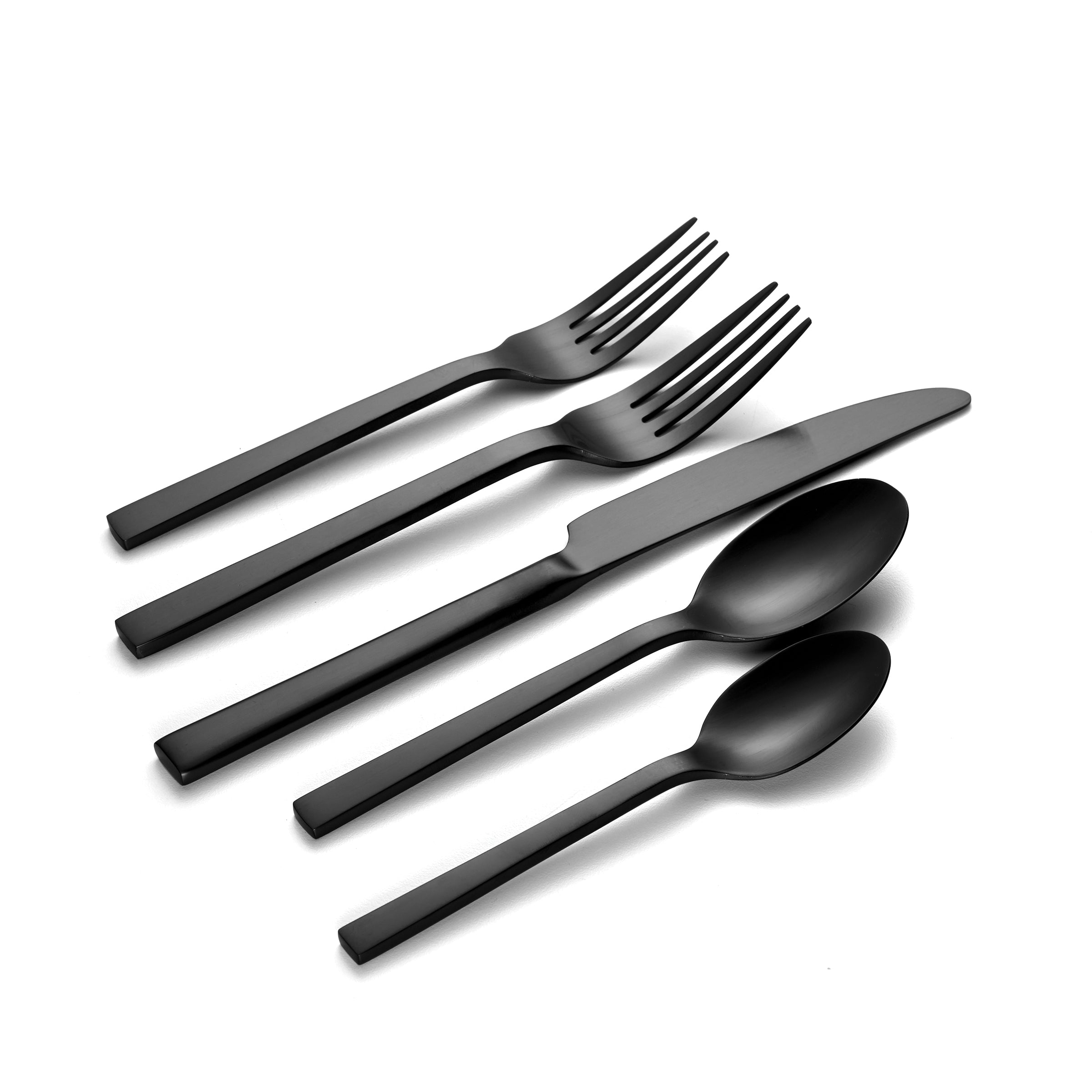 Lenox Everyday Flatware Chefs Table Midnight Matte 20-Piece Flatware Set