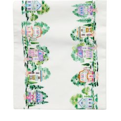 Alternative view of Lenox Everyday Flatware Lenox Spice Village Print Embroidered 14x70 Table Runner
