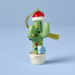 Lenox Everyday Flatware Personalized Christmas Cactus Ornament