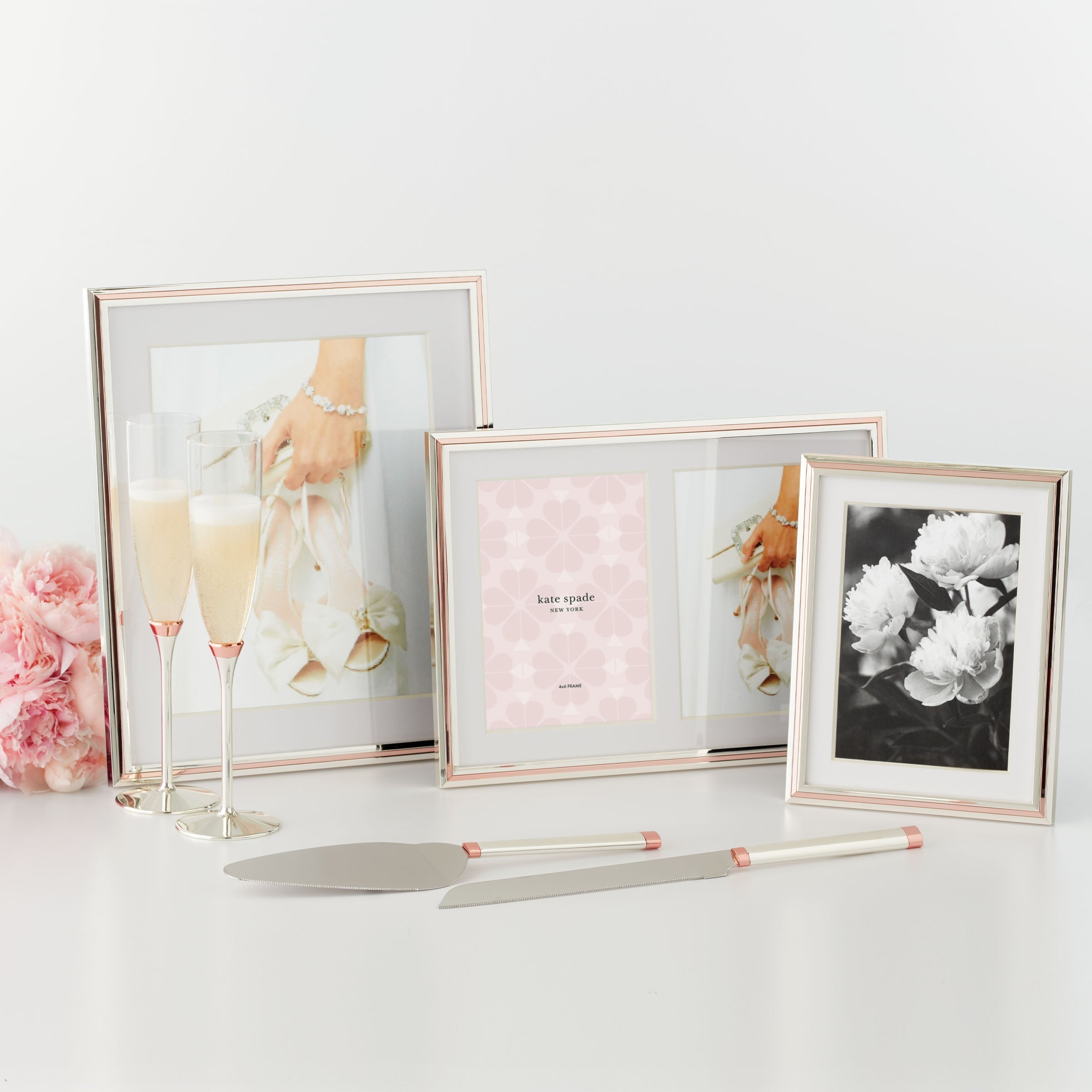 Lenox Everyday Flatware Rosy Glow Double 5x7 Photo Frame - Image 2