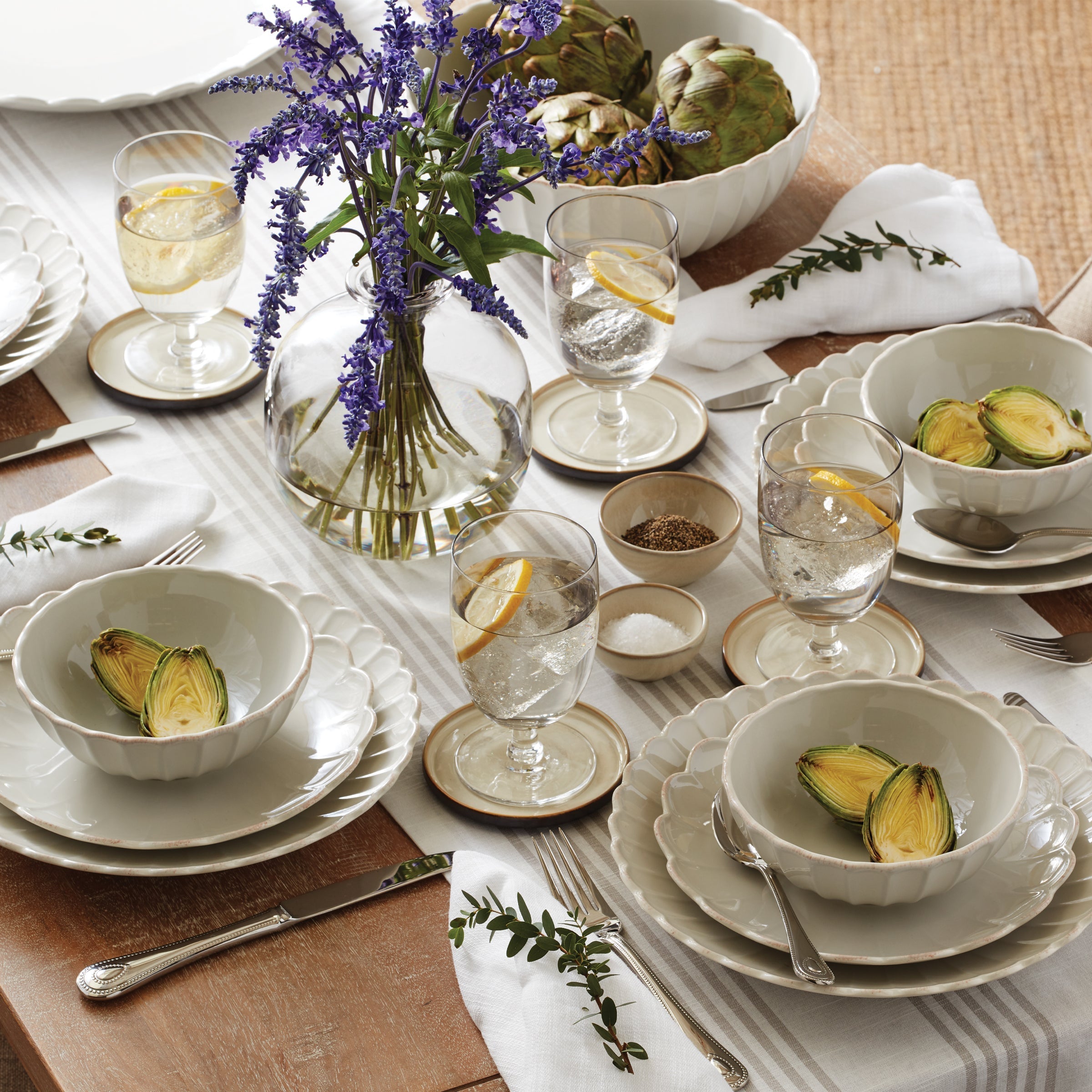 Lenox Everyday Flatware French Perle Scallop White Accent Plates, Set of 4 - Image 14