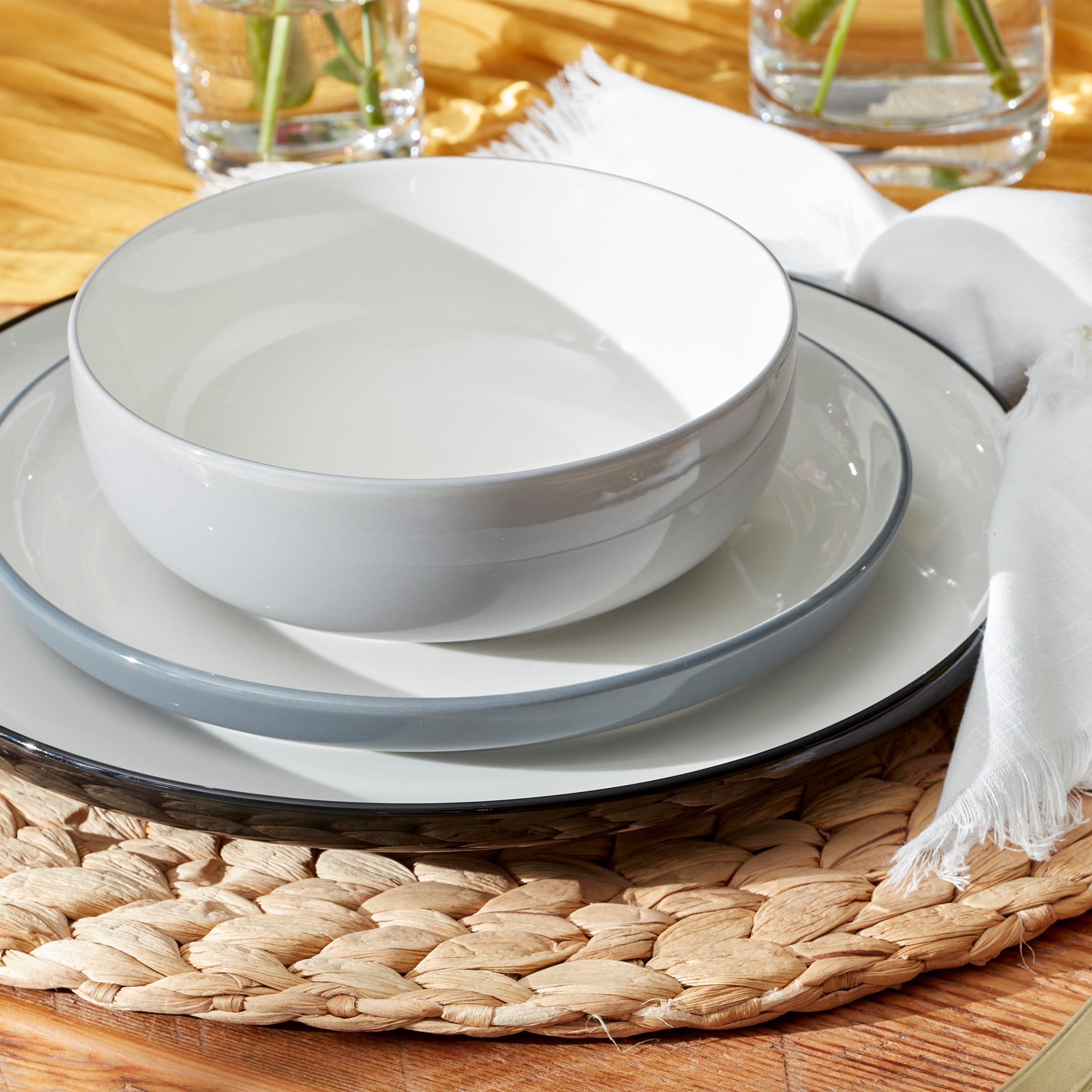 Lenox Everyday Flatware 24 Seven Colors Pumice 12-Piece Dinnerware Set - Image 4