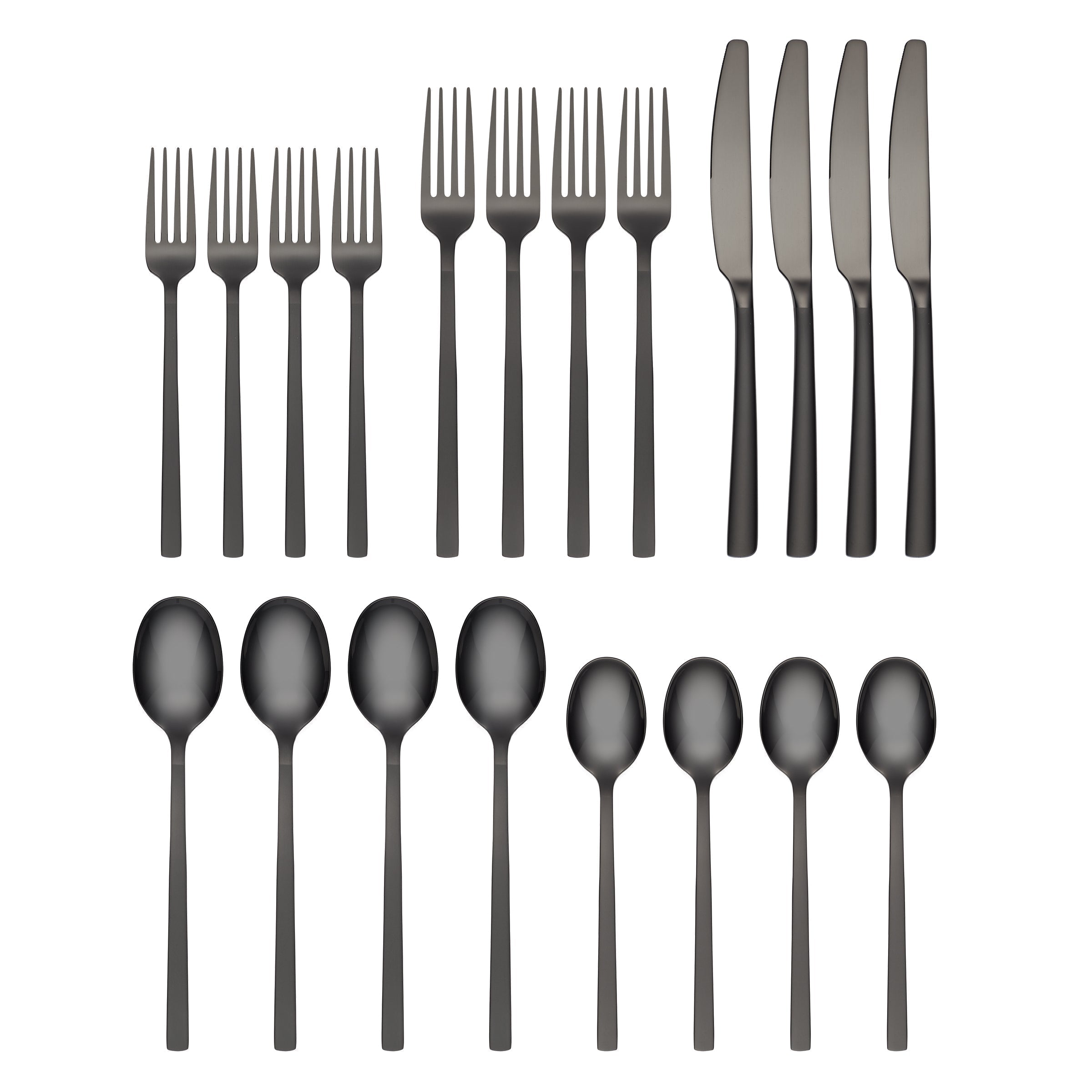 Lenox Everyday Flatware Beacon Black Sand Mirror 20-Piece Flatware Set - Image 2