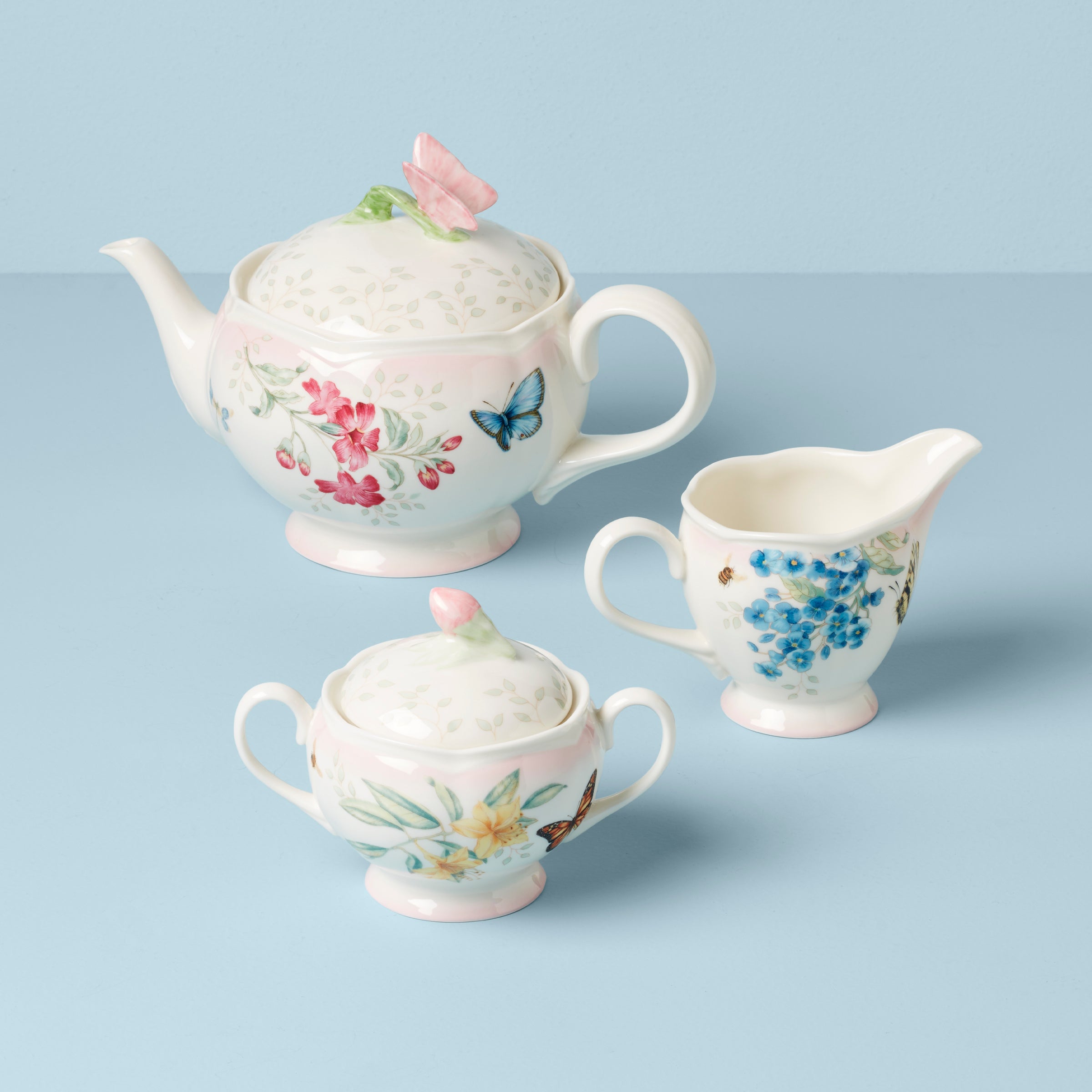 Lenox Everyday Flatware Butterfly Meadow Pink Ombre 5-Piece Tea Set - Image 2