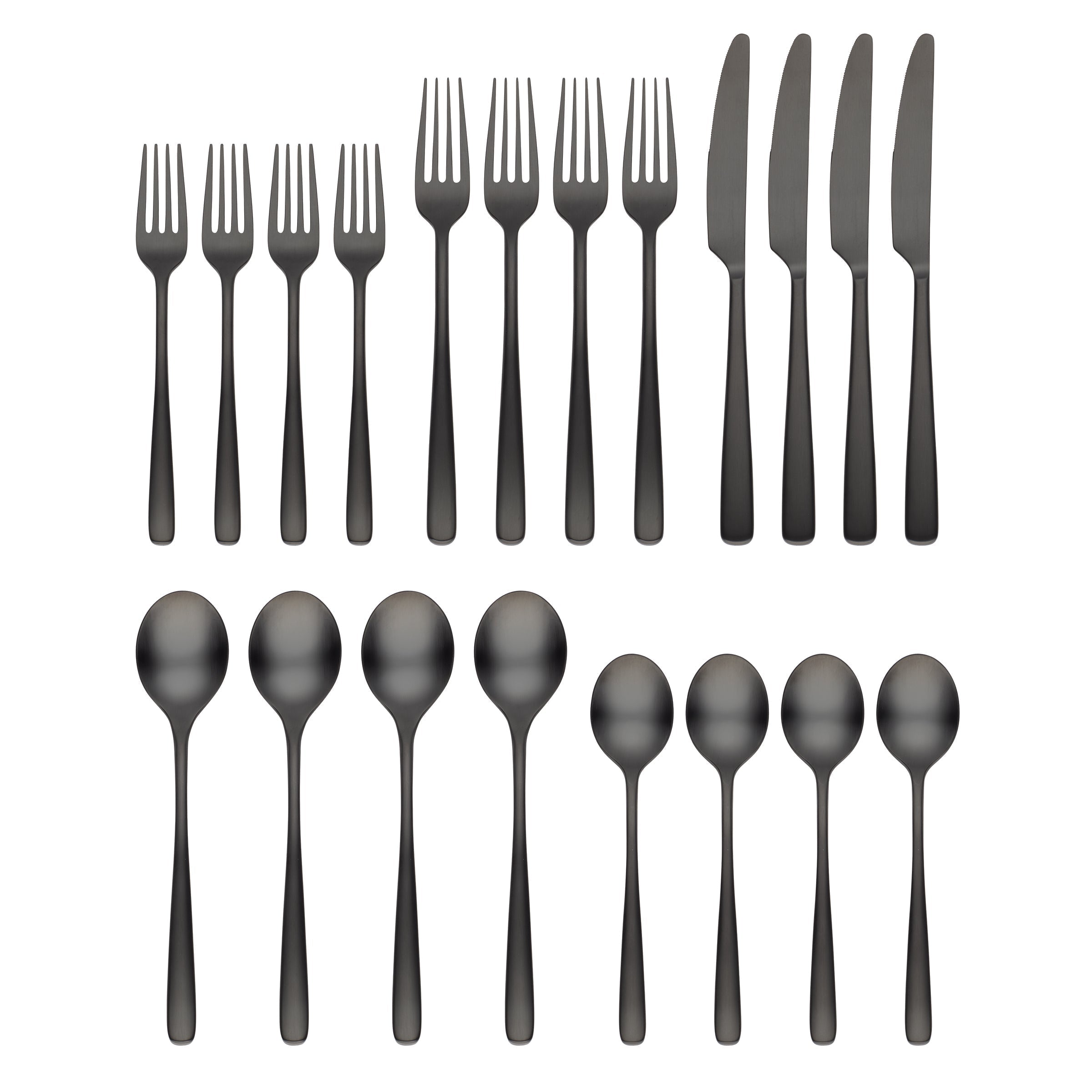Lenox Everyday Flatware Rise Black Satin 20-Piece Flatware Set - Image 2