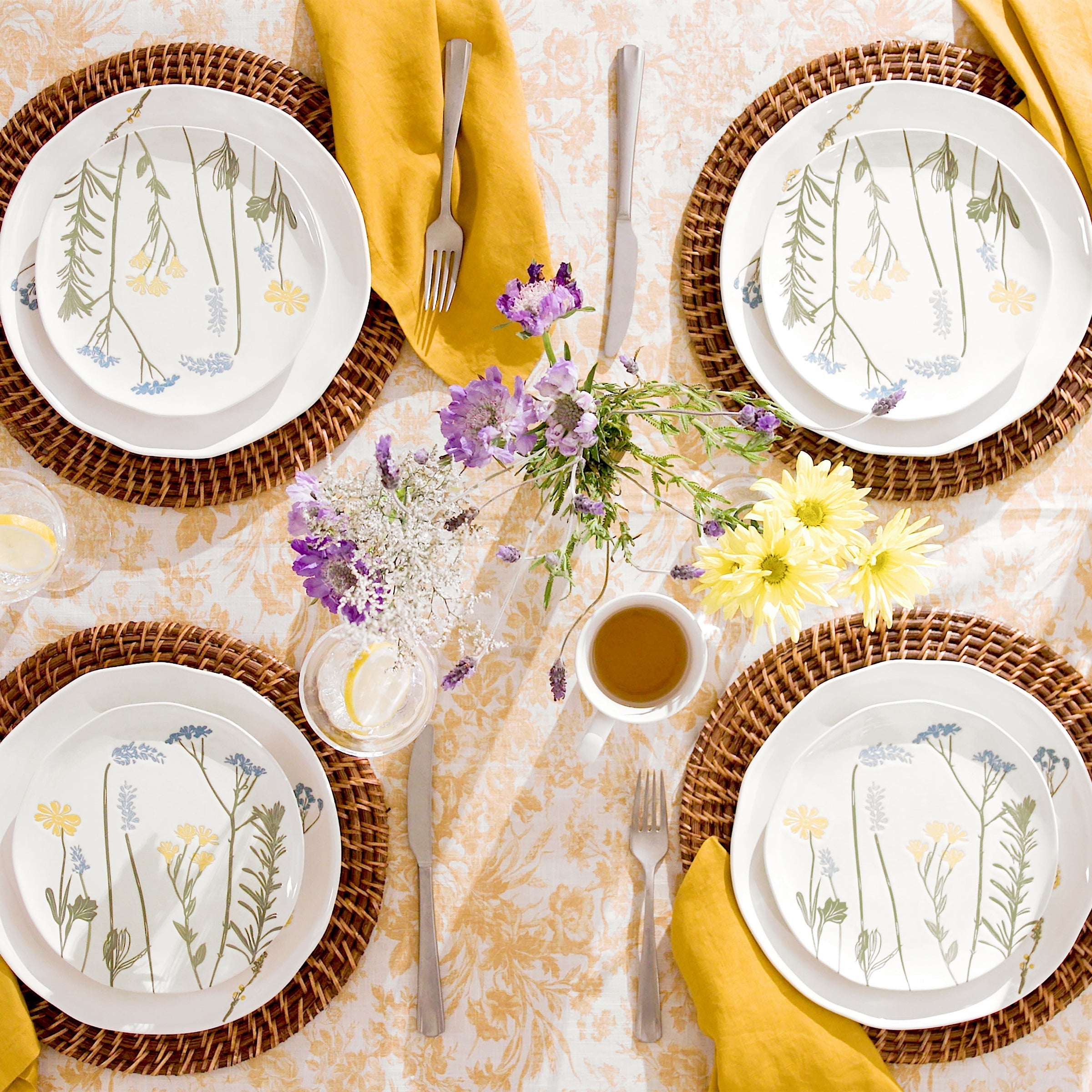 Lenox Everyday Flatware Wildflowers 12-Piece Dinnerware Set - Image 3