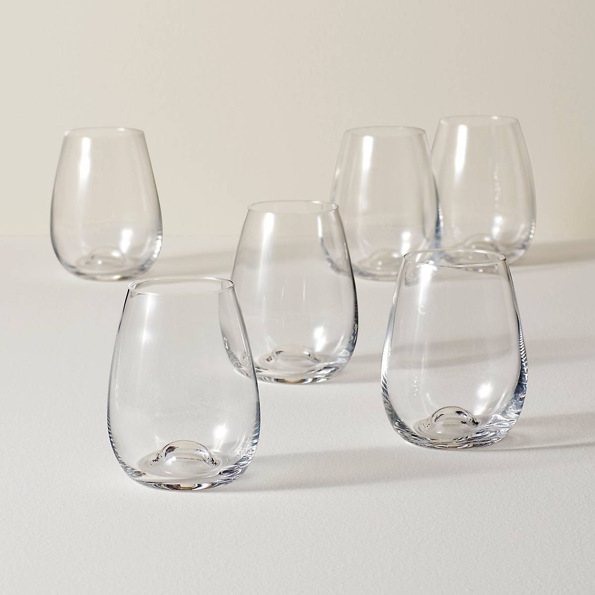 Lenox Everyday Flatware Tuscany Classics Stemless Wine Glasses, Set of 6