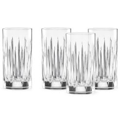 Lenox Everyday Flatware Soho Crystal Iced Beverage Glasses, Set of 4
