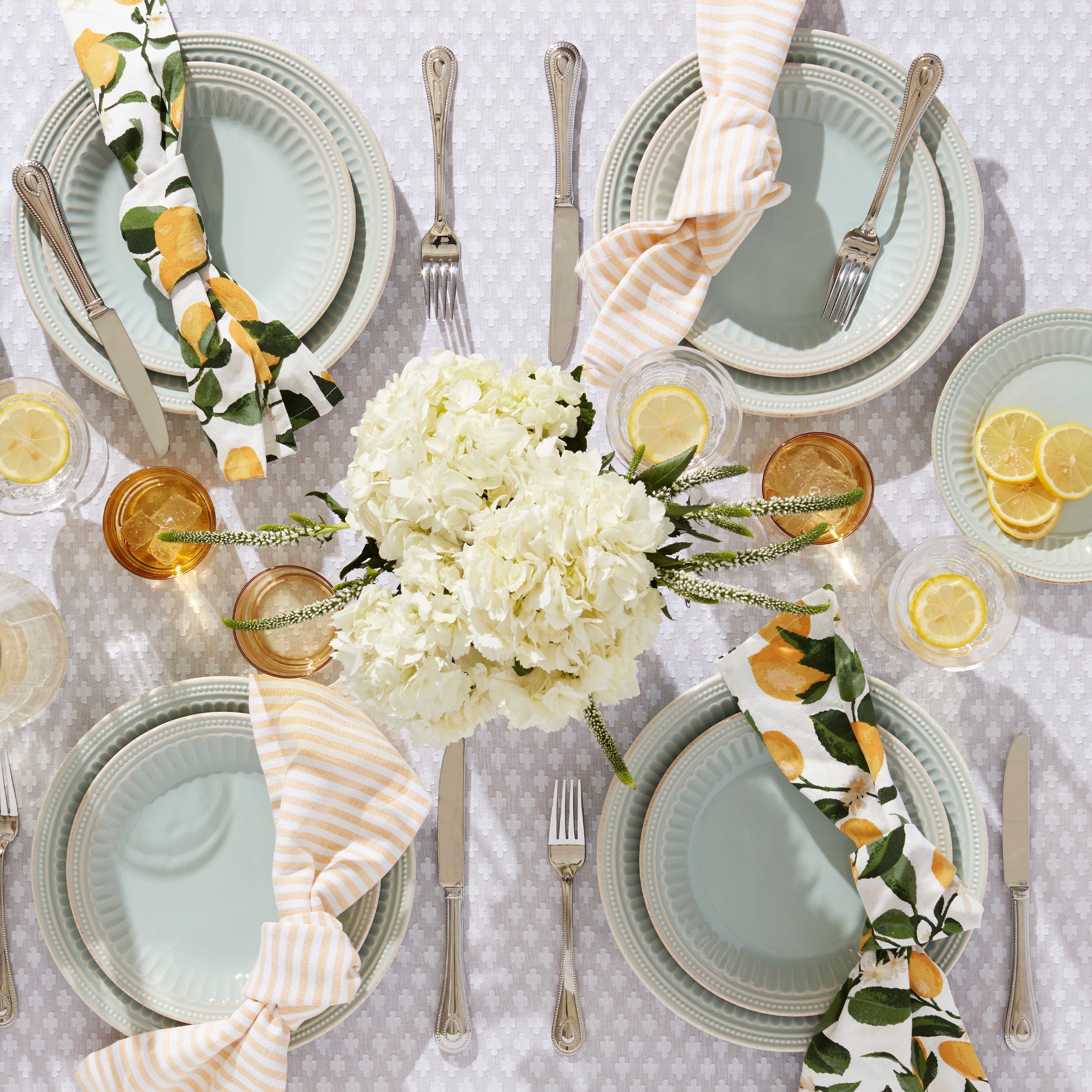 Lenox Everyday Flatware French Perle Groove Ice Blue 4-Piece Place Setting - Image 3