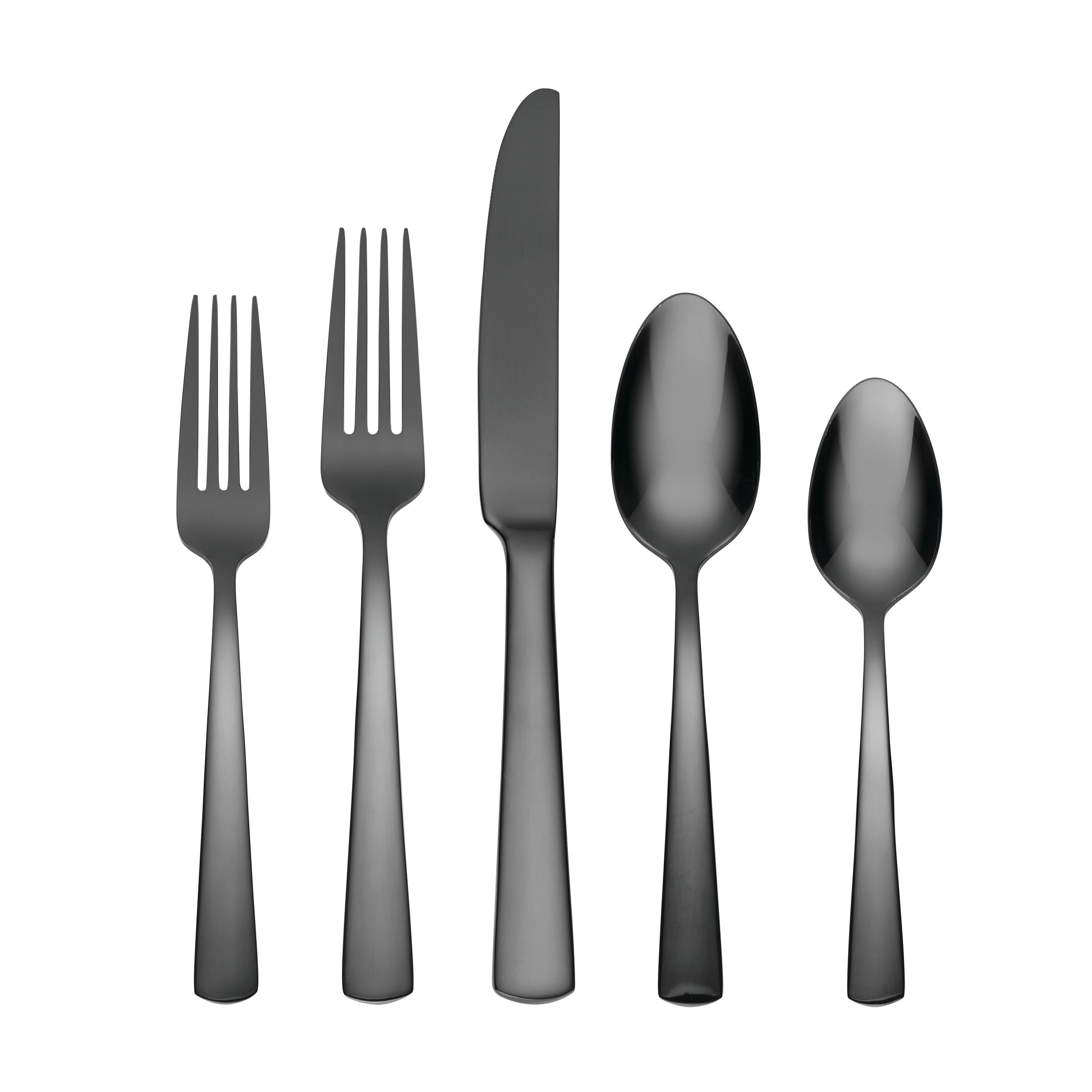 Lenox Everyday Flatware Aptitude Midnight Glossy 20-Piece Flatware Set