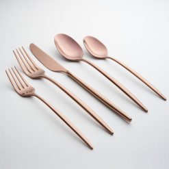 Lenox Everyday Flatware Gaze Copper Mirror 20-Piece Flatware Set