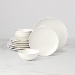 Lenox Everyday Flatware Roseto White 12-Piece Dinnerware Set