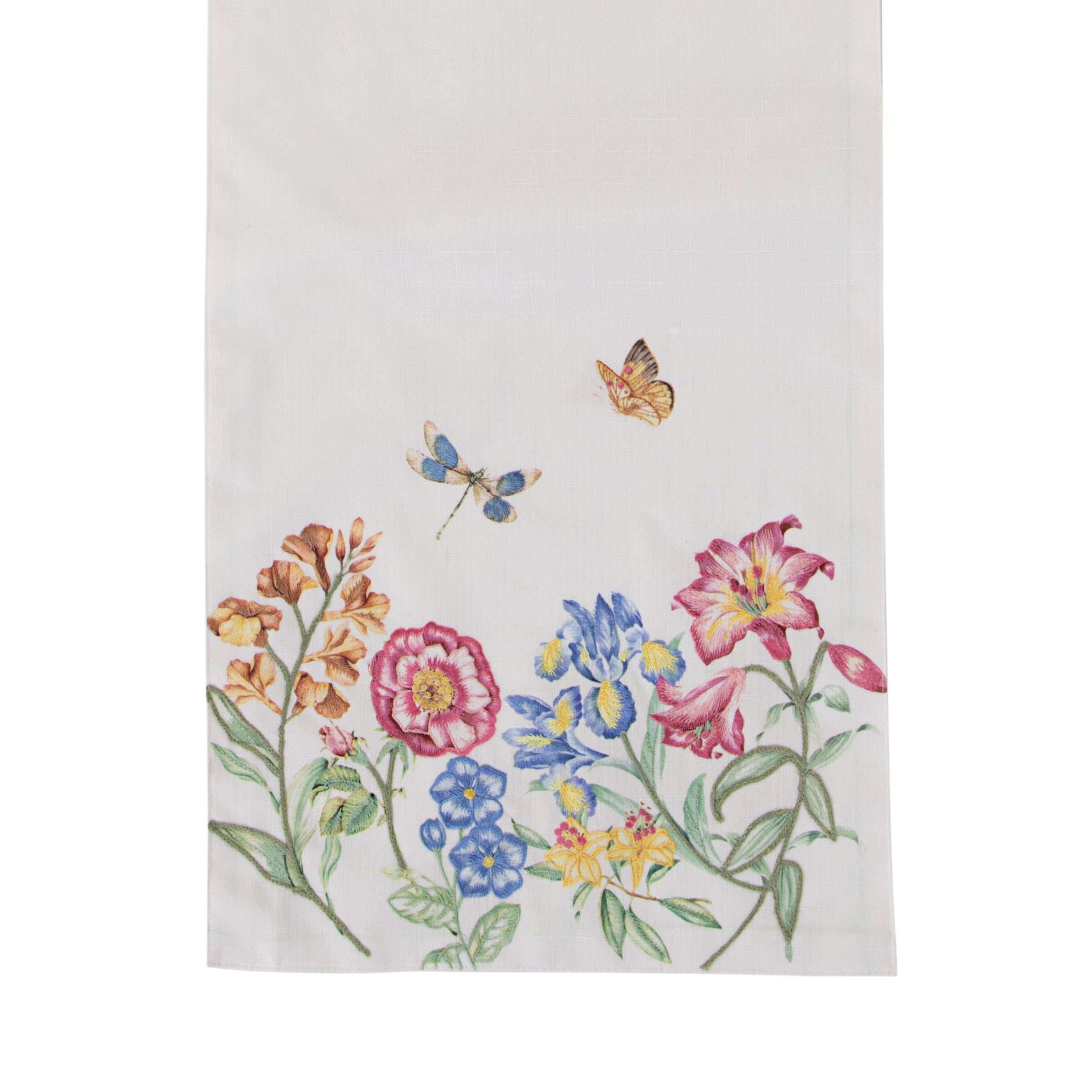 Lenox Everyday Flatware Butterfly Meadow Garden Embroidered Runner