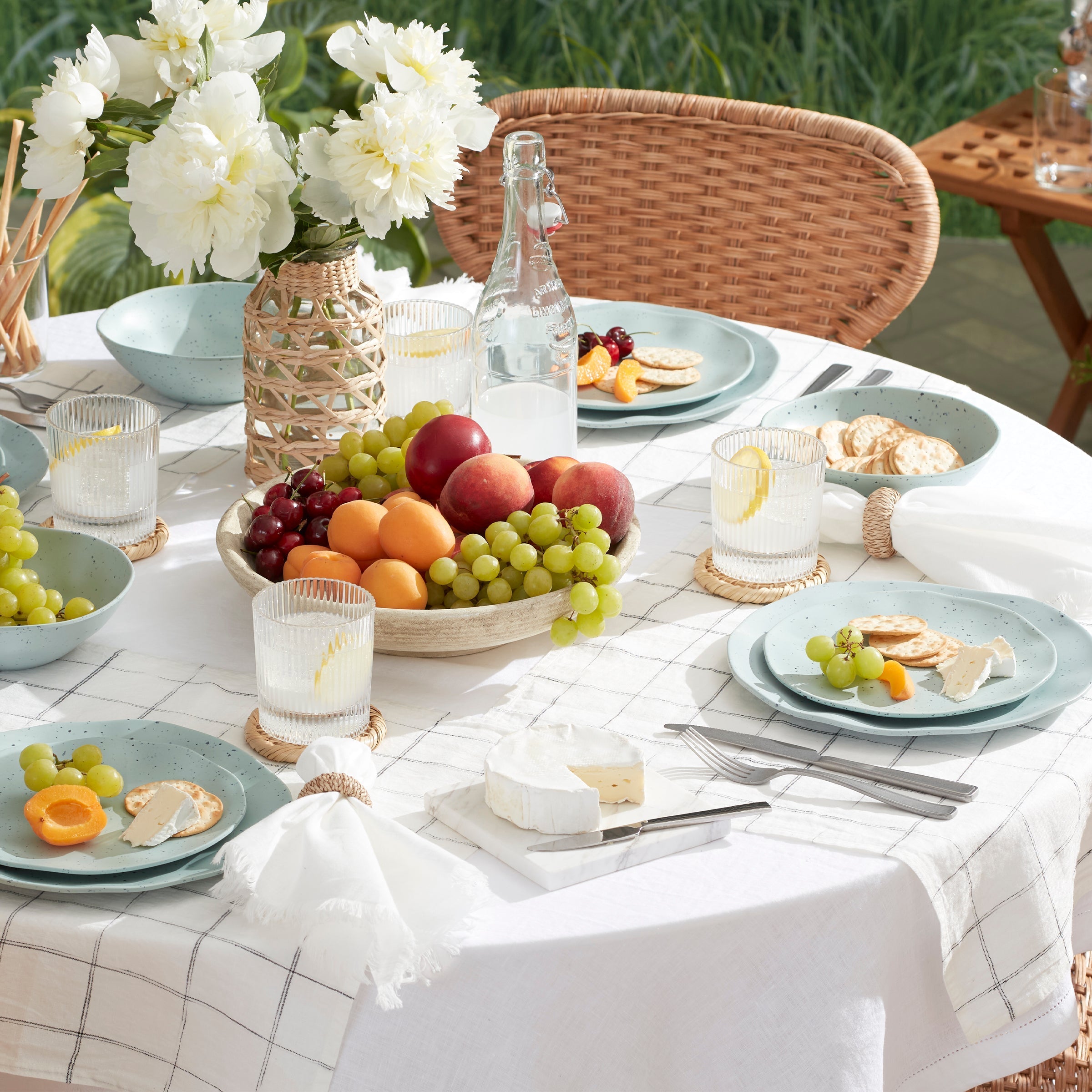 Lenox Everyday Flatware Terrazzo Melamine Mint 12-Piece Dinnerware Set - Image 2