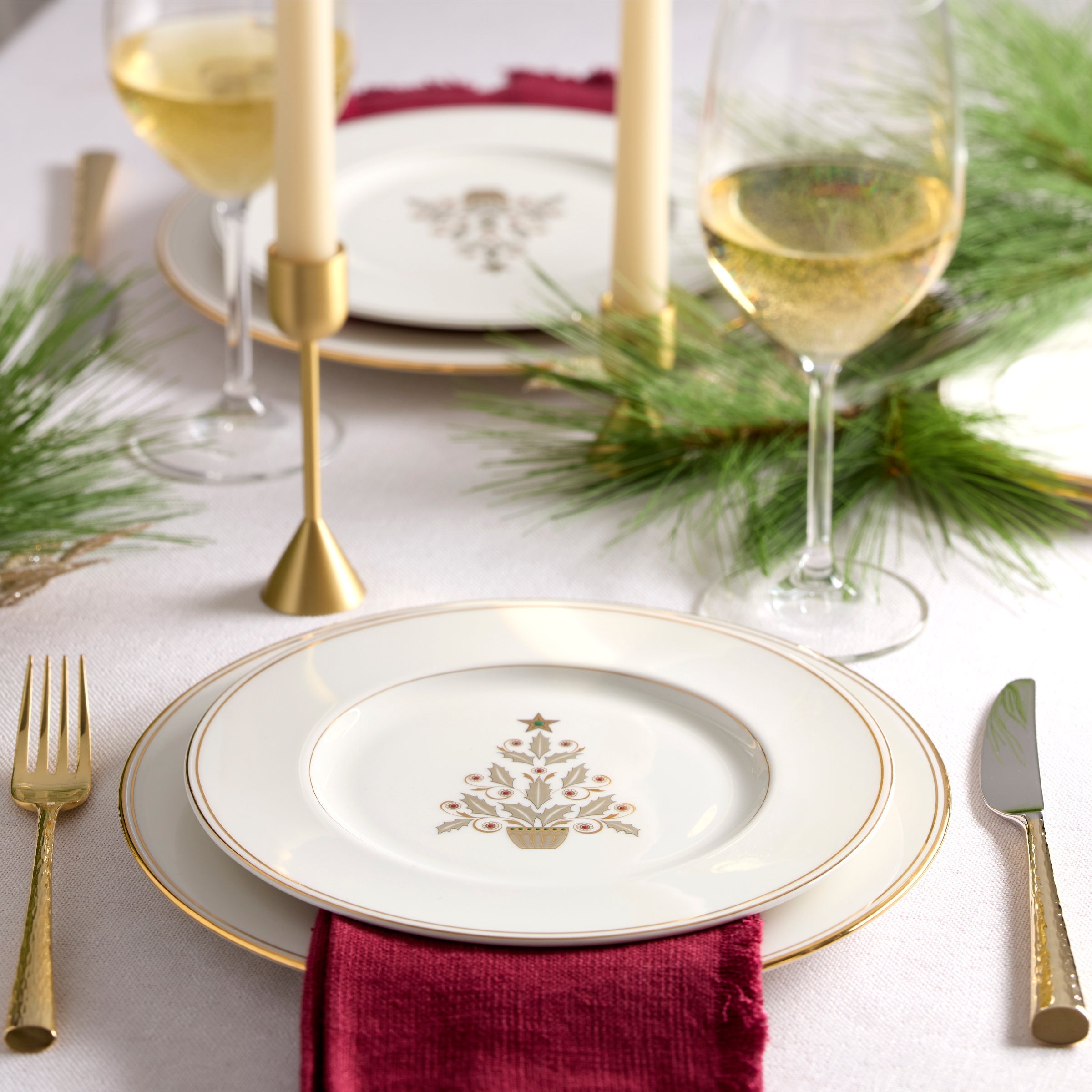 Lenox Everyday Flatware Federal Gold Tree Accent Plates, Set of 4 - Image 3